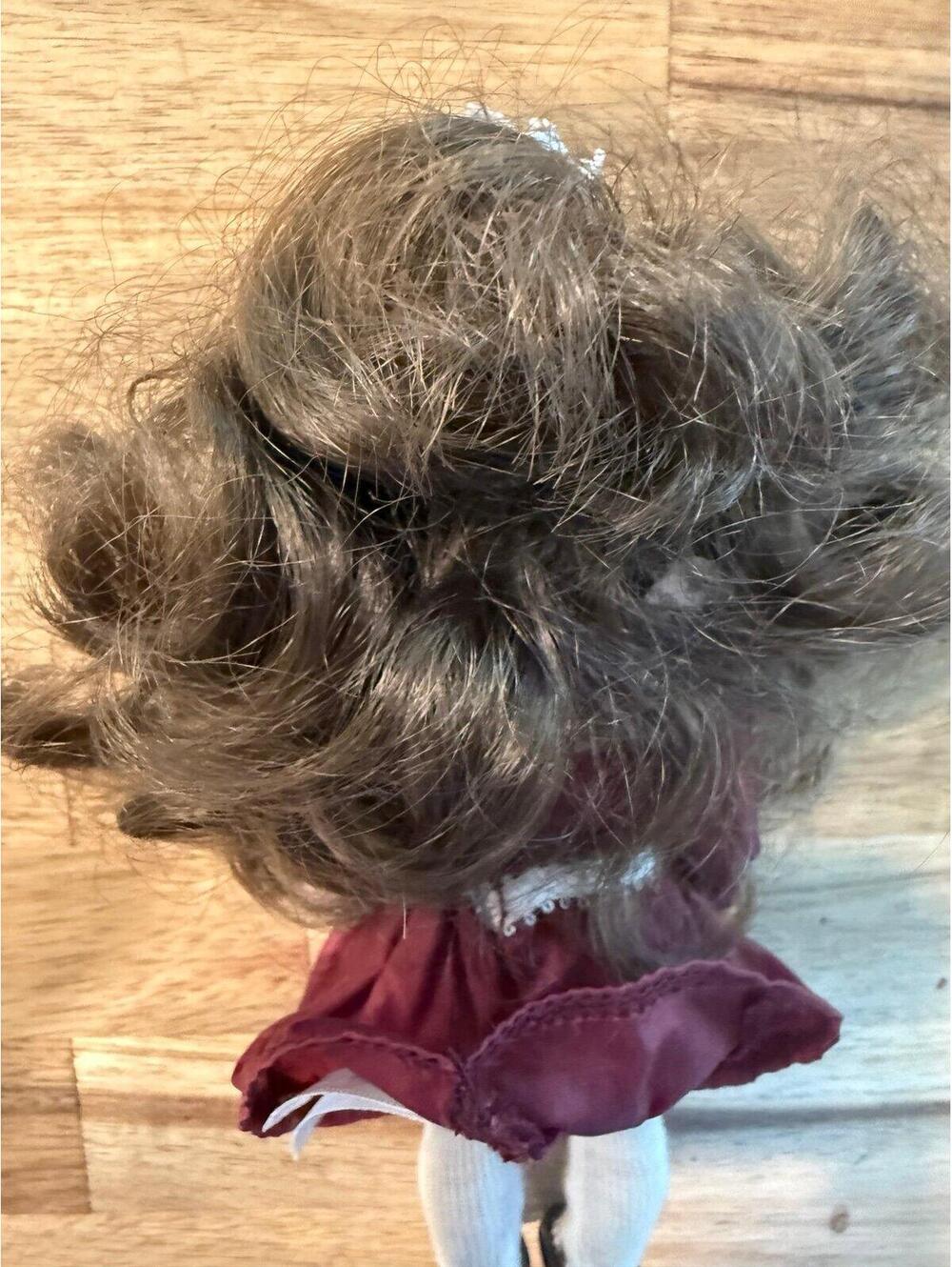 American Girl Samantha Cranberry Christmas Party Dress Ribbon Doll - Picture 5 of 5